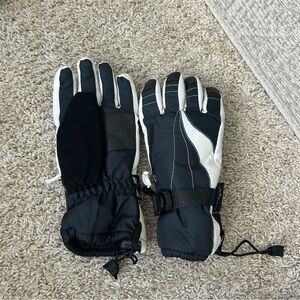 Bec-tech 3M Thinsulate Insulated Snow Ski Gloves Winter Black White Medium